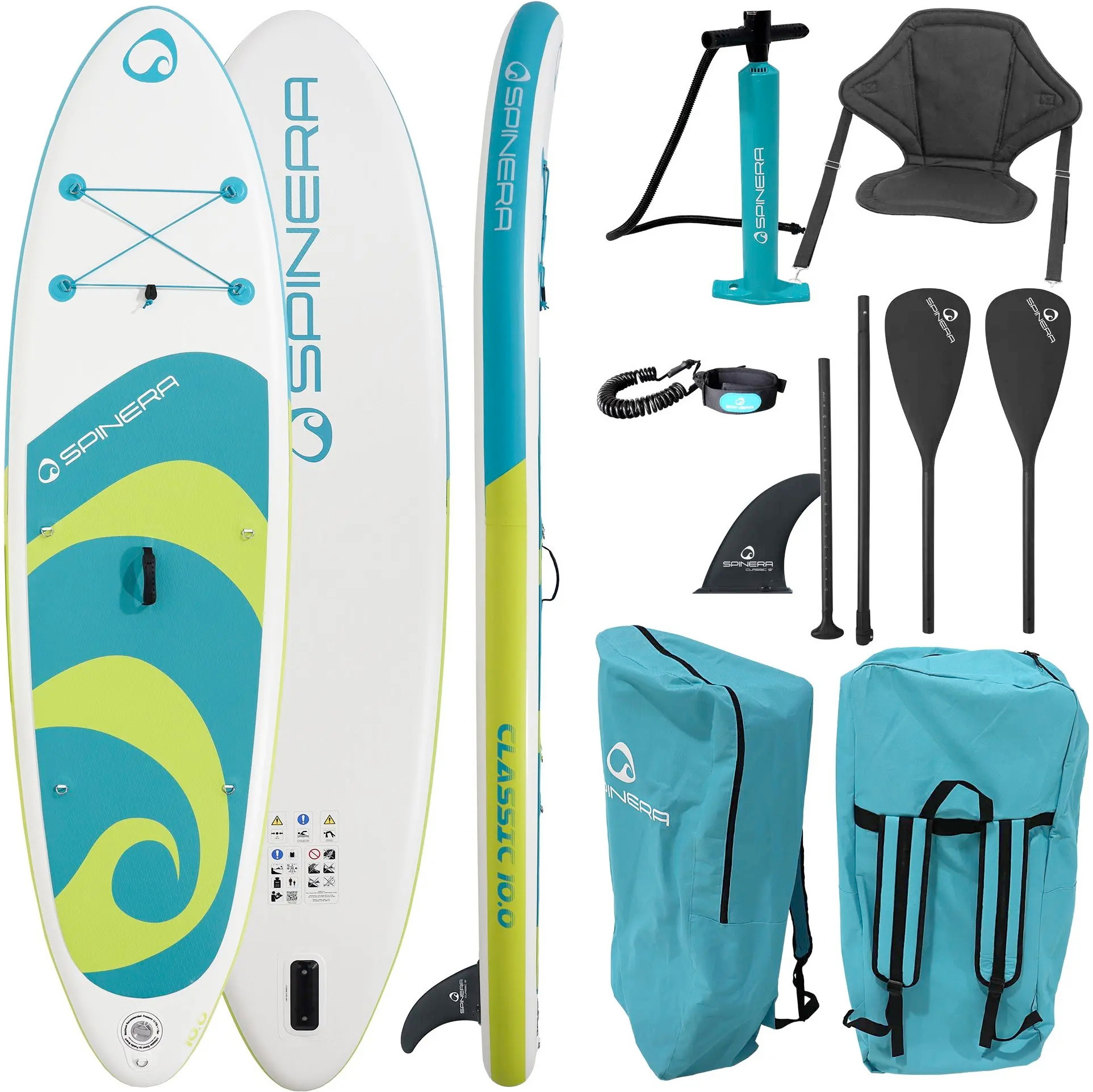 2026 Spinera Classic iSUP HDDS 10Ft0 Seat Package SP-SUP-CL26-10-P3 - Teal